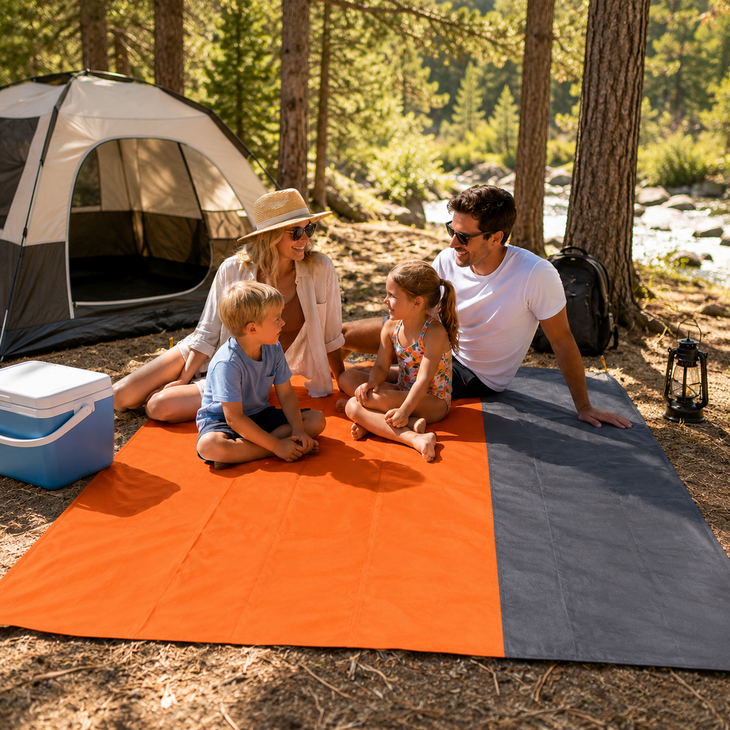 SandAway orange blanket quick dry feature demonstration