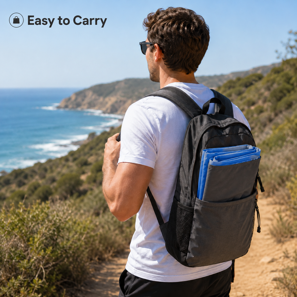 SandAway blue blanket lightweight packable outdoor use
