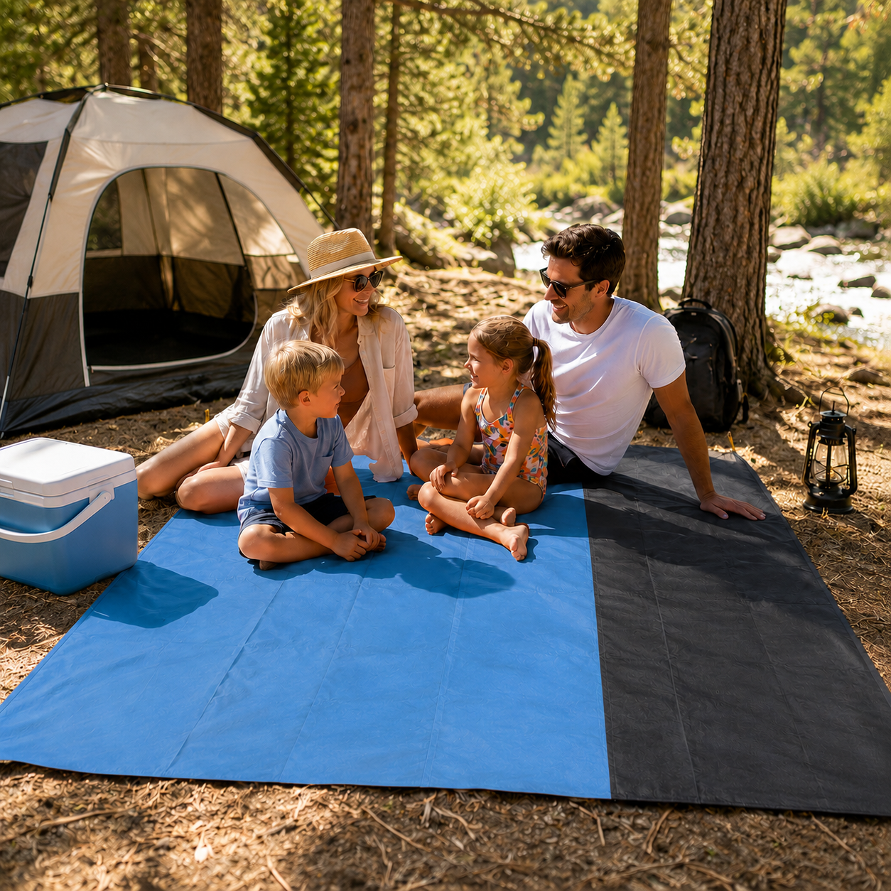 SandAway blue blanket 200x210cm size comparison